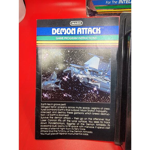 Demon Attack Intellivision, 1982 Complete w/ Manual and 1 Inlay - Picture 4 of 5